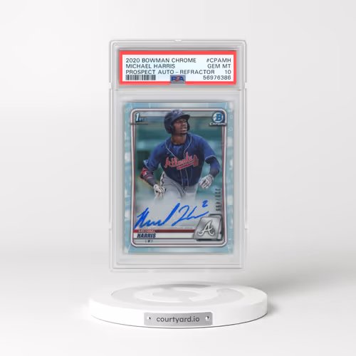 2020 Bowman Chrome Prospect Autographs #CPAMH Michael Harris - Refractor (PSA 10 GEM MINT)