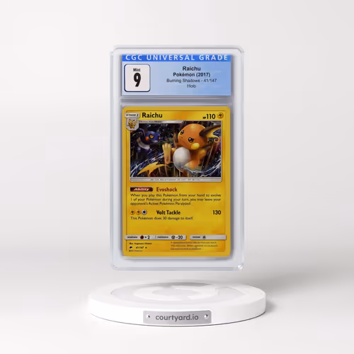 2017 Burning Shadows #41/147 Raichu - Holo (CGC 9 MINT)