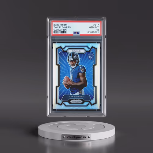 2023 Panini Prizm #317 Zay Flowers - Variation (PSA 10 GEM MINT)