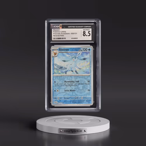2025 Prismatic Evolutions - PRE EN #025/131 Glaceon - Reverse Holo (CGC 8.5 NM-MT+)