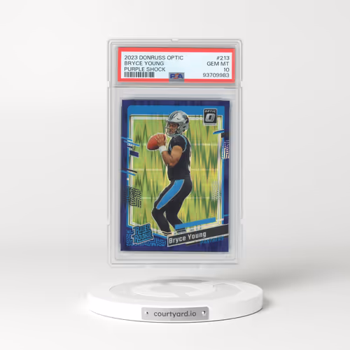 2023 Panini Donruss Optic #213 Bryce Young - Purple Shock (PSA 10 GEM MINT)