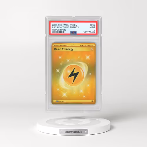 2023 Pokémon Svi EN-Scarlet & Violet #257 Basic Lightning Energy - Hyper Rare (PSA 9 MINT)