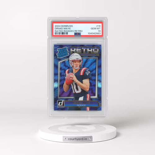 2024 Panini Donruss Rated Rookies Retro #16 Drake Maye (PSA 10 GEM MINT)