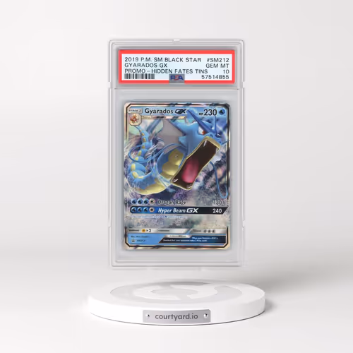 2019 Pokémon SM Black Star Promo #SM212 Gyarados GX - Holo Hidden Fates Tins (PSA 10 GEM MINT)