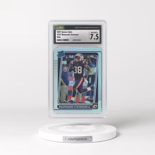 2021 Panini Donruss Optic #237 Rhamondre Stevenson - Holo (CSG 7.5 NM+)