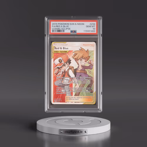 2019 Pokémon Sun & Moon Cosmic Eclipse #234 Red & Blue - Full Art (PSA 10 GEM MINT)