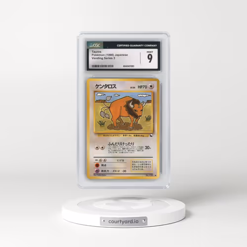 1998 Vending Series 3 (Pokeball Symbol. Glossy) Tauros (CGC 9 MINT)