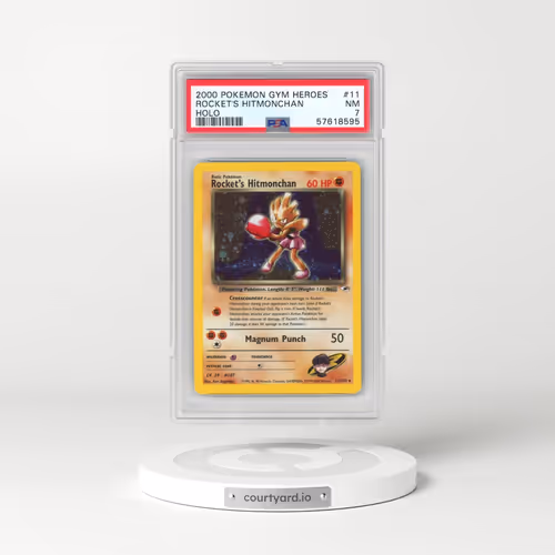 2000 Pokémon Gym Heroes #11 Rocket's Hitmonchan - Holo (PSA 7 NM)