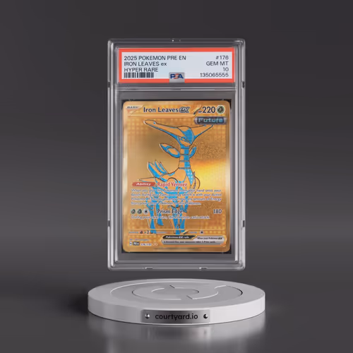 2025 Pokémon Pre EN-Prismatic Evolutions #176 Iron Leaves EX - Holo Hyper Rare (PSA 10 GEM MINT)