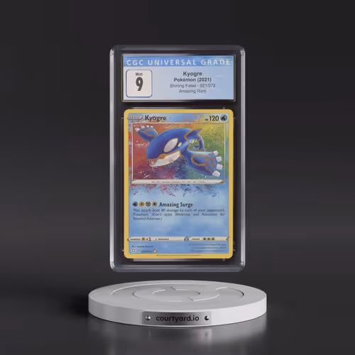 2021 Shining Fates #021/072 Kyogre - Amazing Rare Holo (CGC 9 MINT)