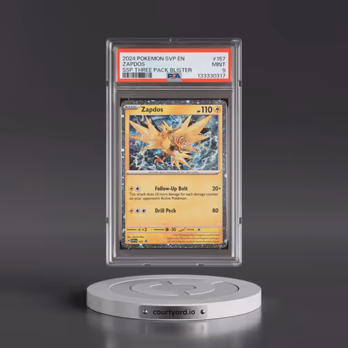 2024 Pokémon Svp EN-SV Black Star Promo #157 Zapdos - Surging Sparks Three Pack Blisters (PSA 9 MINT