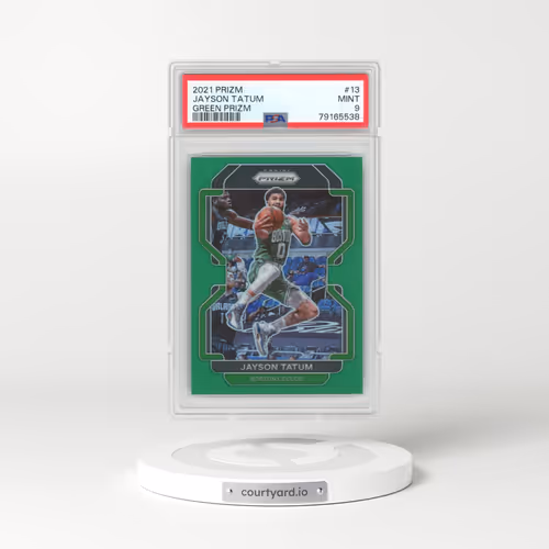2021 Panini Prizm #13 Jayson Tatum - Green Prizm (PSA 9 MINT)