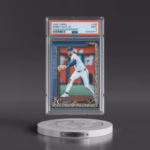 2025 Topps #100 Bobby Witt Jr. - Team Color Border (PSA 9 MINT)