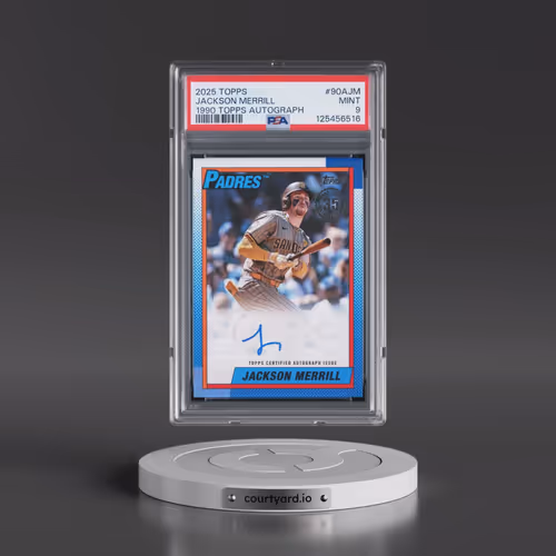 2025 Topps 1990 Topps Baseball Autographs #90AJM Jackson Merrill (PSA 9 MINT)