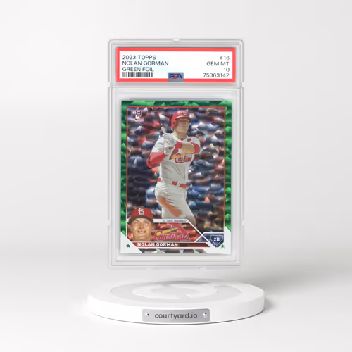 2023 Topps #16 Nolan Gorman - Green Foil (PSA 10 GEM MINT)