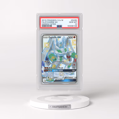 2019 Pokémon Sun & Moon Hidden Fates #SV65 Zygarde GX - Holo Full Art (PSA 10 GEM MINT)