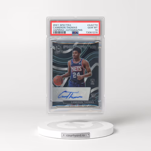 2021 Panini Spectra Aspiring Autographs #AACTH Cameron Thomas (PSA 10 GEM MINT)