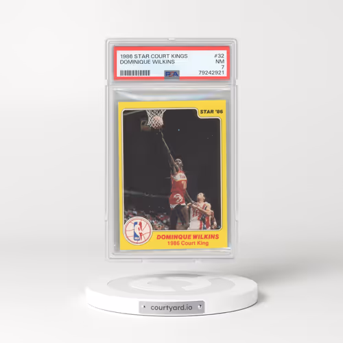 1986 Star Court Kings #32 Dominique Wilkins (PSA 7 NM)