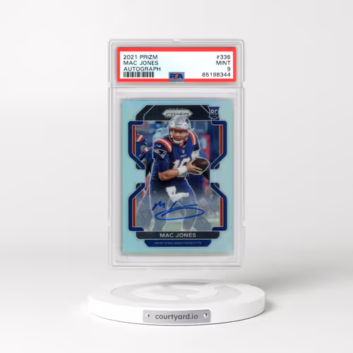 2021 Panini Prizm #336 Mac Jones - Autograph (PSA 9 MINT)