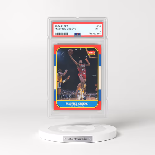 1986 Fleer #16 Maurice Cheeks (PSA 9 MINT)