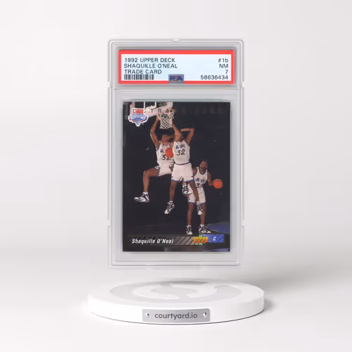 1992 Upper Deck #1b Shaquille O'Neal - Trade Card (PSA 7 NM)
