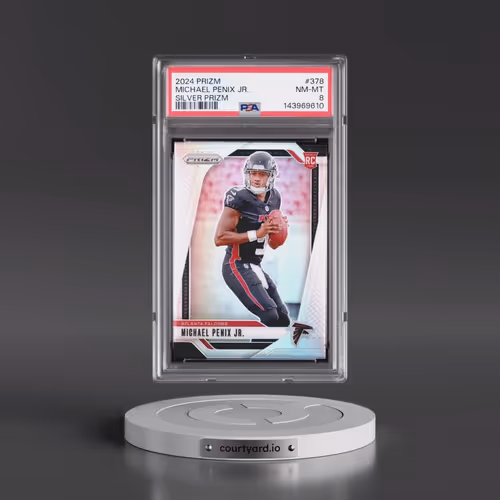 2024 Panini Prizm #378 Michael Penix Jr. - Silver Prizm (PSA 8 NM-MT)