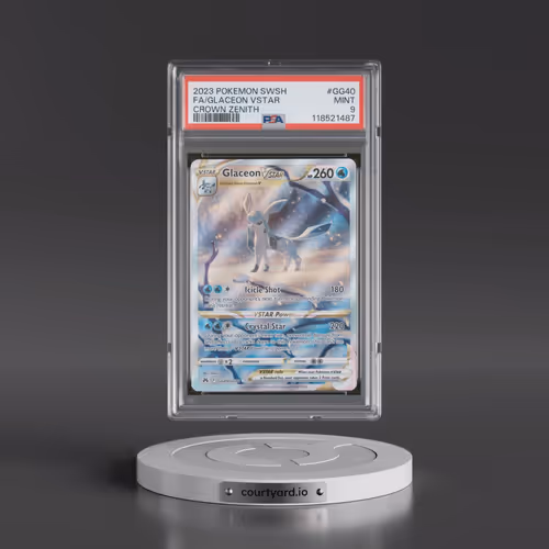 2023 Pokémon Sword and Shield Crown Zenith #GG40 Glaceon Vstar - Full Art (PSA 9 MINT)