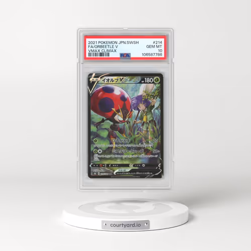 2021 Pokémon Sword & Shield Vmax Climax #214 Orbeetle V - Holo Full Art (PSA 10 GEM MINT)