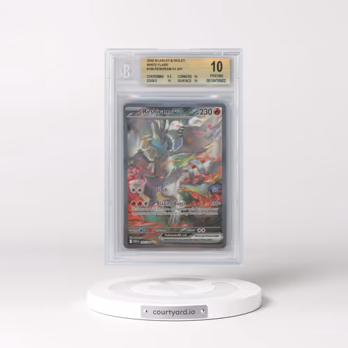 2025 Pokémon Wht EN-White Flare #166 Reshiram EX - Holo Special Illustration Rare (BGS 10 PRISTINE)