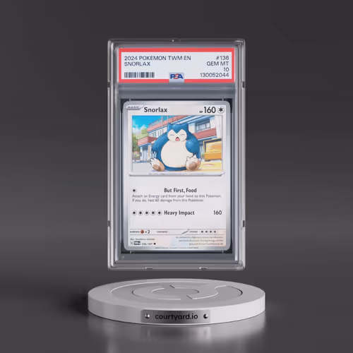 2024 Pokémon Twm EN-Twilight Masquerade #136 Snorlax (PSA 10 GEM MINT)
