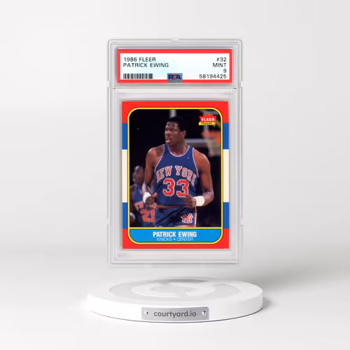 1986 Fleer #32 Patrick Ewing (PSA 9 MINT)