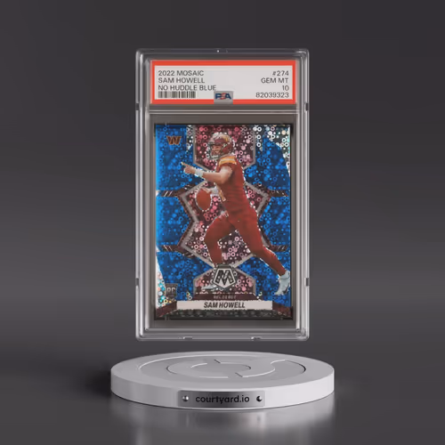 2022 Panini Mosaic #274 Sam Howell - No Huddle Blue (PSA 10 GEM MINT)