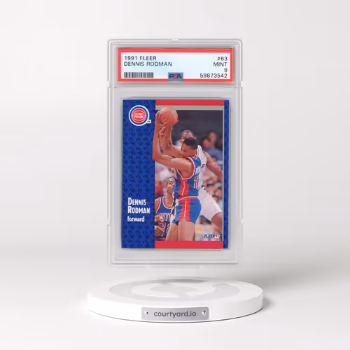 1991 Fleer #63 Dennis Rodman (PSA 9 MINT)