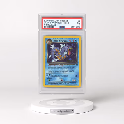2000 Pokémon Rocket #8 Dark Gyarados - Holo Prerelease (PSA 7 NM)