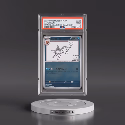 2023 Pokémon SV-P Promo #063 Vaporeon - YU Nagaba X Pokemon Card Game Campaign (PSA 9 MINT)
