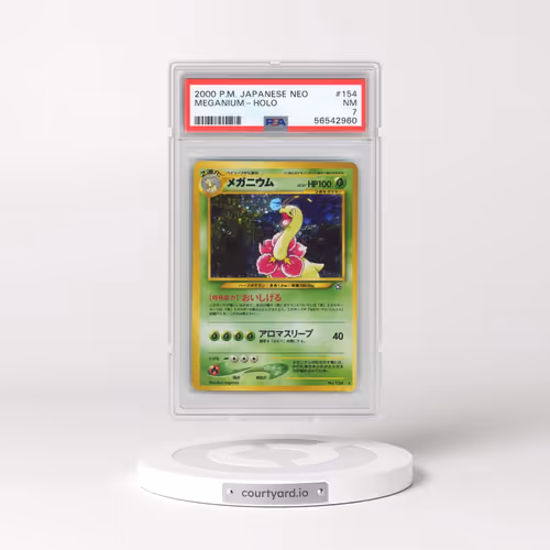 2000 Pokémon Neo #154 Meganium - Holo (PSA 7 NM)