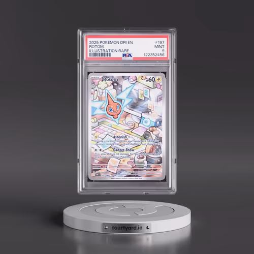 2025 Pokémon Dri EN-Destined Rivals #197 Rotom - Illustration Rare (PSA 9 MINT)