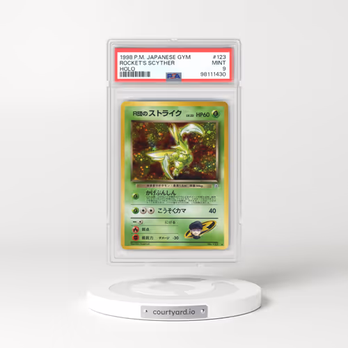 1998 Gym Booster 1: Leaders' Stadium #123 Rocket's Scyther - Holo (PSA 9 MINT)