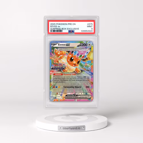 2025 Pokémon Pre EN-Prismatic Evolutions #075 Eevee EX - Holo Surprise Box Exclusive (PSA 9 MINT)