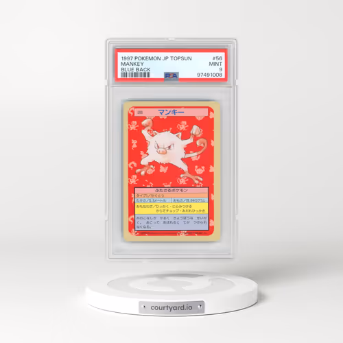 1997 Pokémon Topsun #56 Mankey - Blue Back (PSA 9 MINT)
