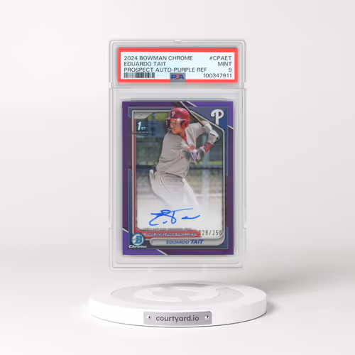 2024 Bowman Chrome Prospect Autographs #CPAET Eduardo Tait - Purple Refractor (PSA 9 MINT)