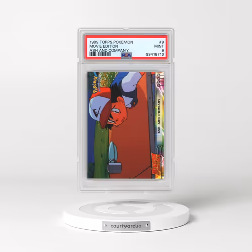 1999 Topps Pokémon the Movie Edt #9 Movie Edition - Ash and Company (PSA 9 MINT)