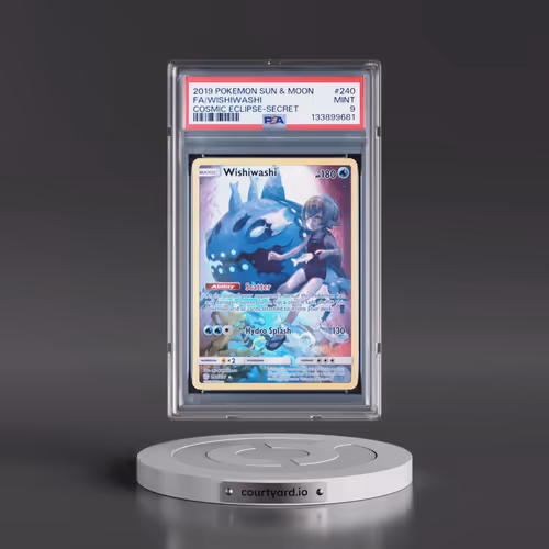 2019 Pokémon Sun & Moon Cosmic Eclipse #240 Wishiwashi - Full Art Secret (PSA 9 MINT)