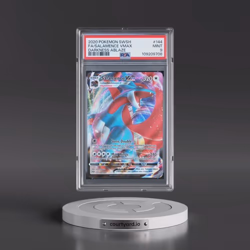 2020 Pokémon Sword & Shield Darkness Ablaze #144 Salamence Vmax - Full Art (PSA 9 MINT)