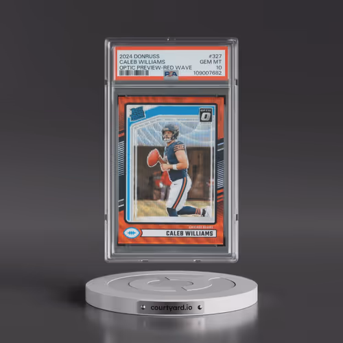 2024 Panini Donruss #327 Caleb Williams - Optic Preview-Red Wave (PSA 10 GEM MINT)