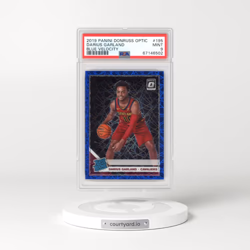 2019 Panini Donruss Optic #195 Darius Garland - Blue Velocity (PSA 9 MINT)