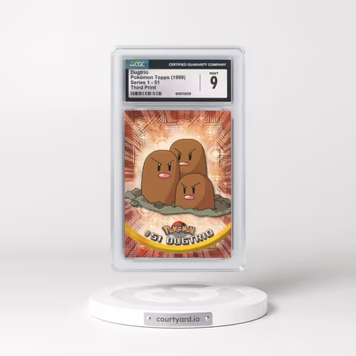 1999 Series 1 (Oval Nintendo Seal) #51 Dugtrio - Third Print (Green Logo) (CGC 9 MINT)