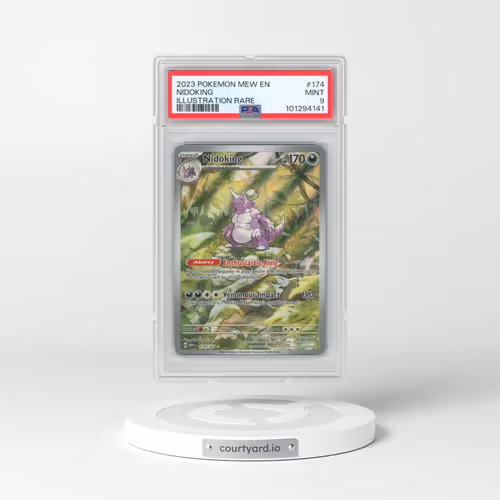 2023 Pokémon Mew EN-151 #174 Nidoking - Illustration Rare (PSA 9 MINT)