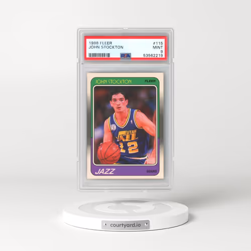 1988 Fleer #115 John Stockton (PSA 9 MINT)