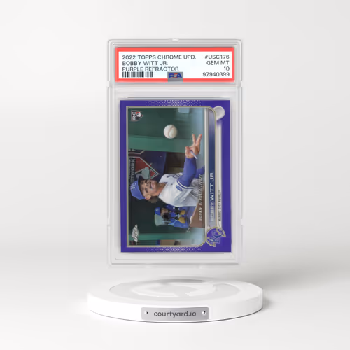 2022 Topps Chrome Update #USC176 Bobby Witt Jr. - Purple Refractor (PSA 10 GEM MINT)